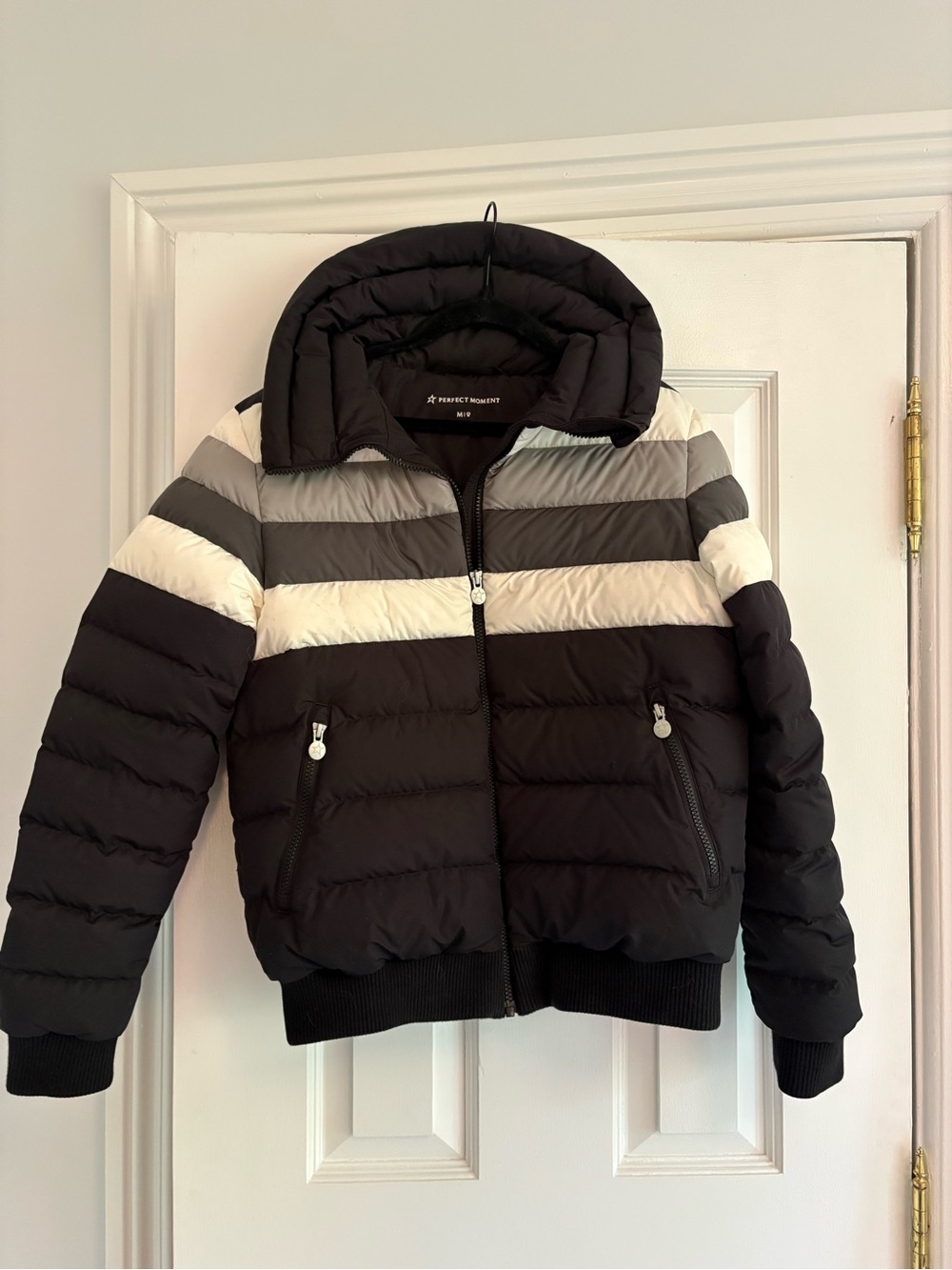 Perfect Moment Queenie Colorblock Striped Down Puffer Ski Jacket